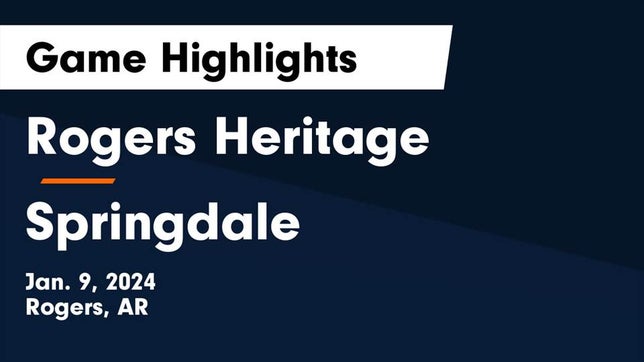 Watch this highlight video of the Rogers Heritage (Rogers, AR) girls basketball team in its game Rogers Heritage  vs Springdale  Game Highlights - Jan. 9, 2024 on Jan 9, 2024