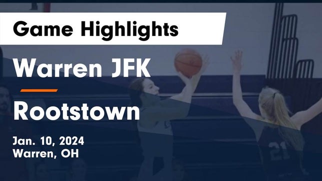 Watch this highlight video of the John F. Kennedy Catholic (Warren, OH) girls basketball team in its game Warren JFK vs Rootstown  Game Highlights - Jan. 10, 2024 on Jan 10, 2024