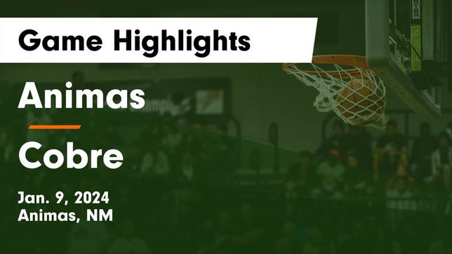 Watch this highlight video of the Animas (NM) girls basketball team in its game Animas  vs Cobre  Game Highlights - Jan. 9, 2024 on Jan 9, 2024