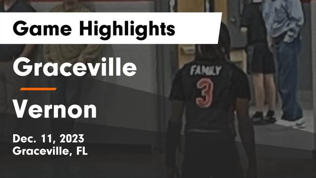 Watch this highlight video of the Graceville (FL) basketball team in its game Graceville  vs Vernon  Game Highlights - Dec. 11, 2023 on Dec 11, 2023