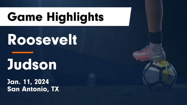 Watch this highlight video of the SA Roosevelt (San Antonio, TX) girls soccer team in its game Roosevelt  vs Judson  Game Highlights - Jan. 11, 2024 on Jan 11, 2024