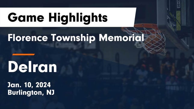 Watch this highlight video of the Florence Township Memorial (Florence, NJ) basketball team in its game Florence Township Memorial  vs Delran  Game Highlights - Jan. 10, 2024 on Jan 10, 2024