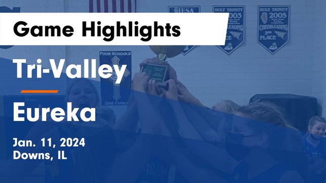 Watch this highlight video of the Tri-Valley (Downs, IL) girls basketball team in its game Tri-Valley  vs Eureka  Game Highlights - Jan. 11, 2024 on Jan 11, 2024