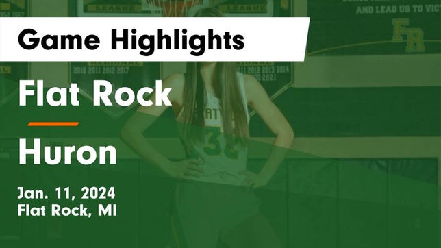 Watch this highlight video of the Flat Rock (MI) girls basketball team in its game Flat Rock  vs Huron  Game Highlights - Jan. 11, 2024 on Jan 11, 2024