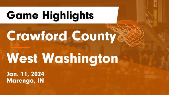 Watch this highlight video of the Crawford County (Marengo, IN) girls basketball team in its game Crawford County  vs West Washington  Game Highlights - Jan. 11, 2024 on Jan 11, 2024