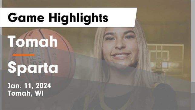 Watch this highlight video of the Tomah (WI) girls basketball team in its game Tomah  vs Sparta  Game Highlights - Jan. 11, 2024 on Jan 11, 2024