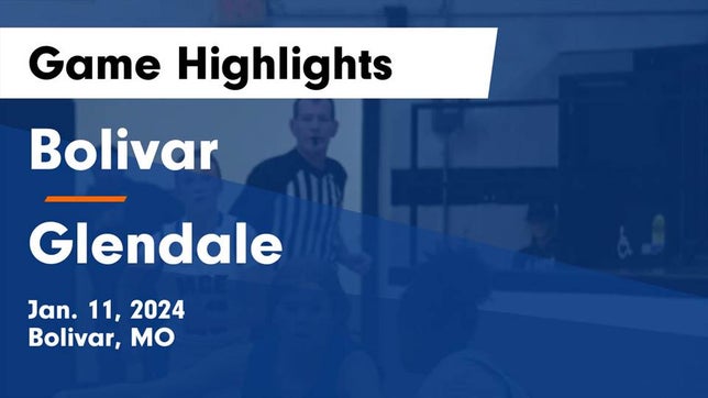 Watch this highlight video of the Bolivar (MO) girls basketball team in its game Bolivar  vs Glendale  Game Highlights - Jan. 11, 2024 on Jan 11, 2024