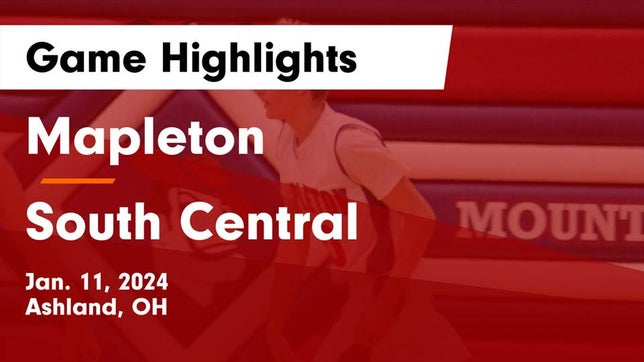 Watch this highlight video of the Mapleton (Ashland, OH) basketball team in its game Mapleton  vs South Central  Game Highlights - Jan. 11, 2024 on Jan 11, 2024