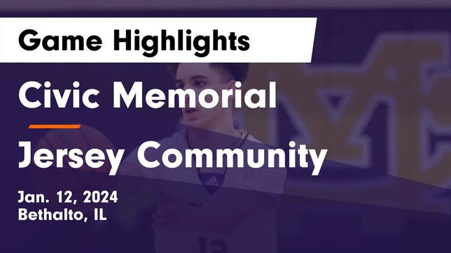 Watch this highlight video of the Civic Memorial (Bethalto, IL) basketball team in its game Civic Memorial  vs Jersey Community  Game Highlights - Jan. 12, 2024 on Jan 12, 2024