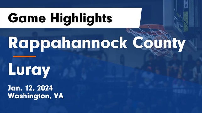 Watch this highlight video of the Rappahannock County (Washington, VA) girls basketball team in its game Rappahannock County  vs Luray  Game Highlights - Jan. 12, 2024 on Jan 12, 2024