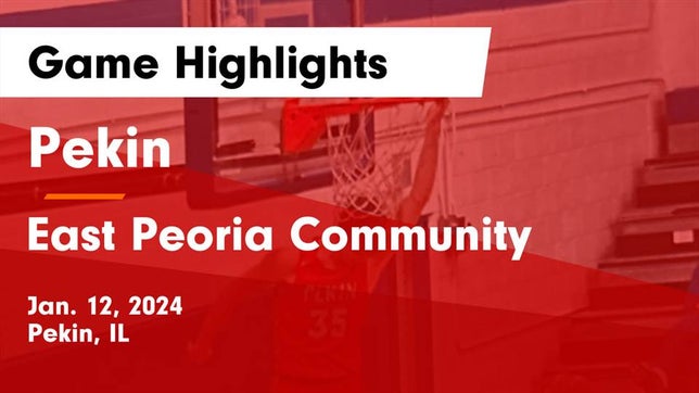 Watch this highlight video of the Pekin (IL) basketball team in its game Pekin  vs East Peoria Community  Game Highlights - Jan. 12, 2024 on Jan 12, 2024
