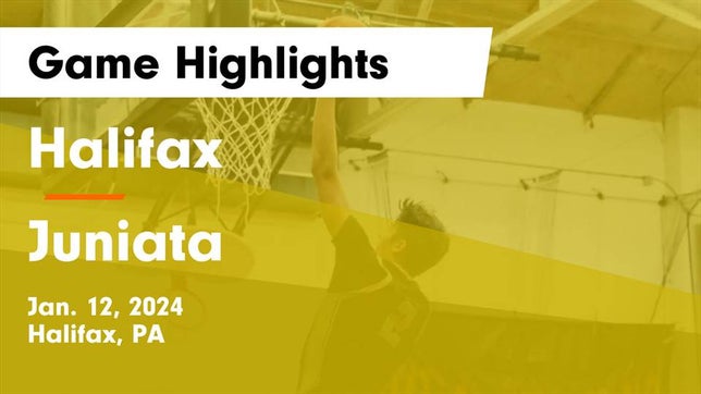 Watch this highlight video of the Halifax (PA) basketball team in its game Halifax  vs Juniata  Game Highlights - Jan. 12, 2024 on Jan 12, 2024