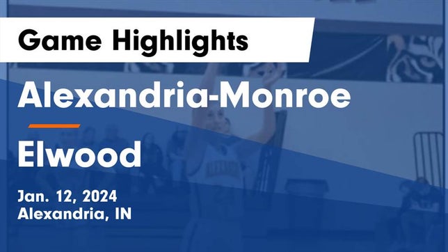 Watch this highlight video of the Alexandria-Monroe (Alexandria, IN) girls basketball team in its game Alexandria-Monroe  vs Elwood  Game Highlights - Jan. 12, 2024 on Jan 12, 2024