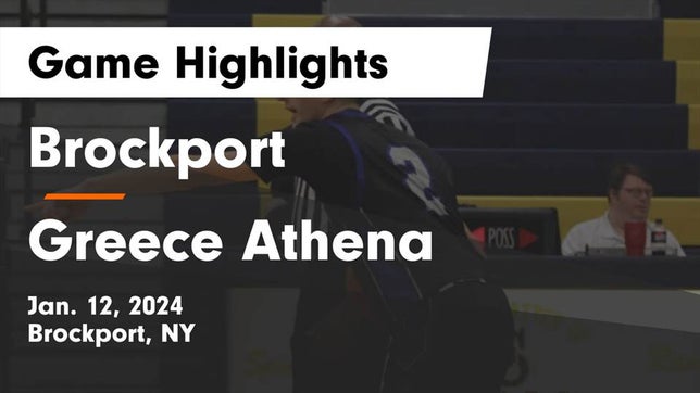 Watch this highlight video of the Brockport (NY) basketball team in its game Brockport  vs Greece Athena  Game Highlights - Jan. 12, 2024 on Jan 12, 2024