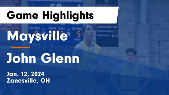 Watch this highlight video of the Maysville (Zanesville, OH) basketball team in its game Maysville  vs John Glenn  Game Highlights - Jan. 12, 2024 on Jan 12, 2024