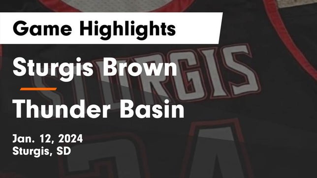 Watch this highlight video of the Sturgis Brown (Sturgis, SD) basketball team in its game Sturgis Brown  vs Thunder Basin  Game Highlights - Jan. 12, 2024 on Jan 12, 2024