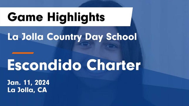 Watch this highlight video of the La Jolla Country Day (La Jolla, CA) girls soccer team in its game La Jolla Country Day School vs Escondido Charter  Game Highlights - Jan. 11, 2024 on Jan 11, 2024