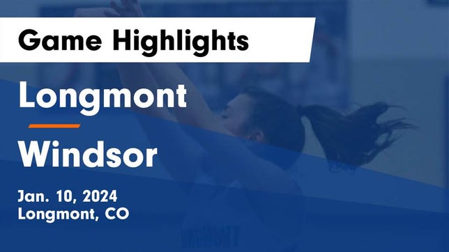 Watch this highlight video of the Longmont (CO) girls basketball team in its game Longmont  vs Windsor  Game Highlights - Jan. 10, 2024 on Jan 10, 2024