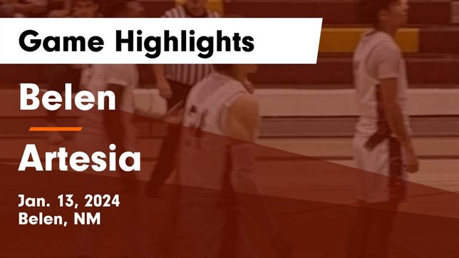 Watch this highlight video of the Belen (NM) basketball team in its game Belen  vs Artesia  Game Highlights - Jan. 13, 2024 on Jan 13, 2024