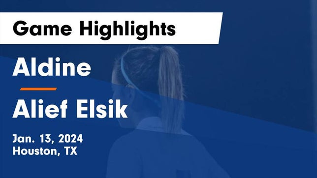 Watch this highlight video of the Aldine (Houston, TX) girls soccer team in its game Aldine  vs Alief Elsik  Game Highlights - Jan. 13, 2024 on Jan 13, 2024