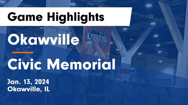 Watch this highlight video of the Okawville (IL) girls basketball team in its game Okawville  vs Civic Memorial  Game Highlights - Jan. 13, 2024 on Jan 13, 2024