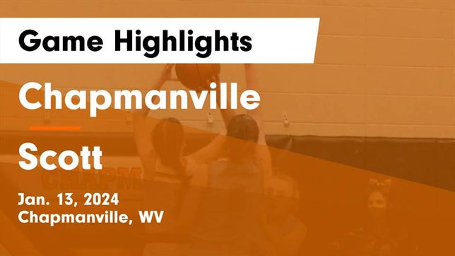 Watch this highlight video of the Chapmanville Regional (Chapmanville, WV) girls basketball team in its game Chapmanville  vs Scott  Game Highlights - Jan. 13, 2024 on Jan 13, 2024