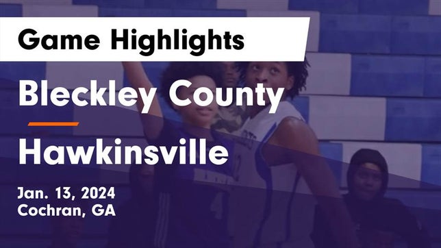 Watch this highlight video of the Bleckley County (Cochran, GA) basketball team in its game Bleckley County  vs Hawkinsville  Game Highlights - Jan. 13, 2024 on Jan 13, 2024
