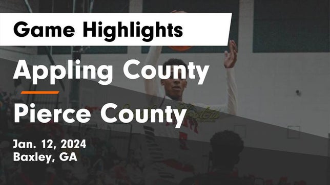 Watch this highlight video of the Appling County (Baxley, GA) basketball team in its game Appling County  vs Pierce County  Game Highlights - Jan. 12, 2024 on Jan 12, 2024
