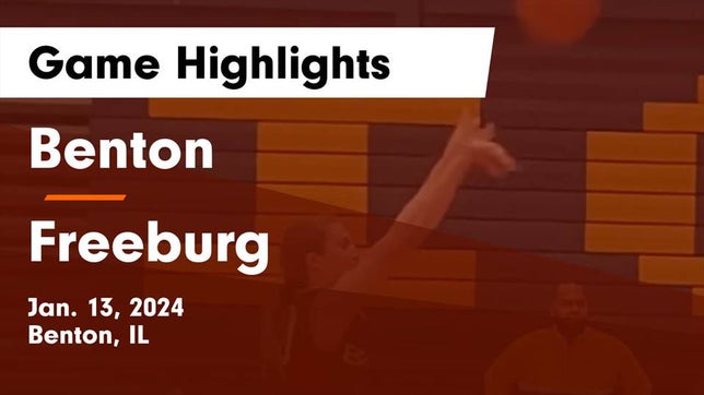 Watch this highlight video of the Benton (IL) girls basketball team in its game Benton  vs Freeburg  Game Highlights - Jan. 13, 2024 on Jan 13, 2024