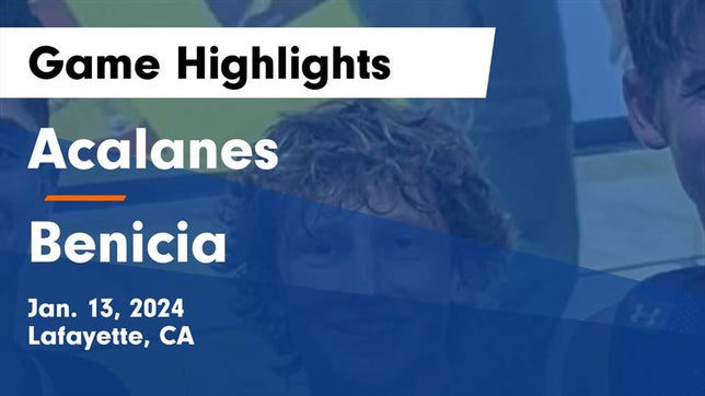 Watch this highlight video of the Acalanes (Lafayette, CA) basketball team in its game Acalanes  vs Benicia  Game Highlights - Jan. 13, 2024 on Jan 13, 2024