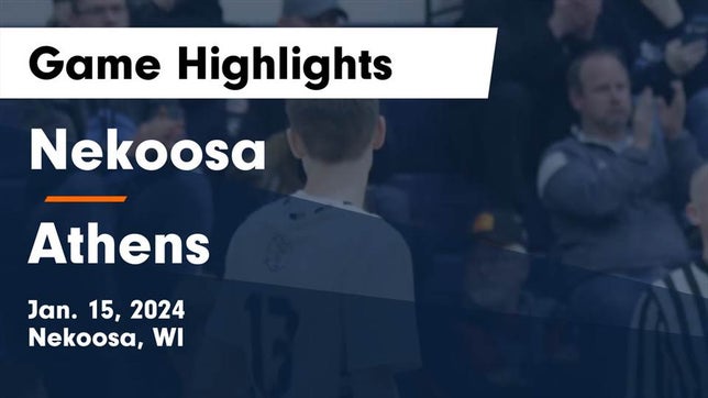 Watch this highlight video of the Nekoosa (WI) basketball team in its game Nekoosa  vs Athens  Game Highlights - Jan. 15, 2024 on Jan 15, 2024