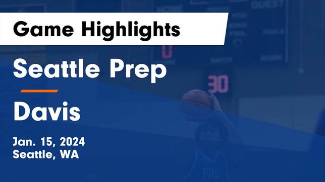 Watch this highlight video of the Seattle Prep (Seattle, WA) basketball team in its game Seattle Prep vs Davis  Game Highlights - Jan. 15, 2024 on Jan 15, 2024