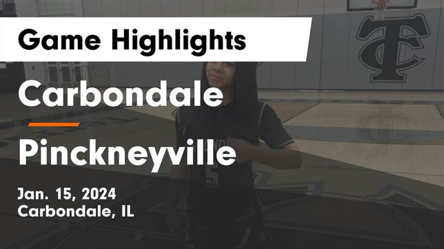 Watch this highlight video of the Carbondale (IL) girls basketball team in its game Carbondale  vs Pinckneyville  Game Highlights - Jan. 15, 2024 on Jan 15, 2024