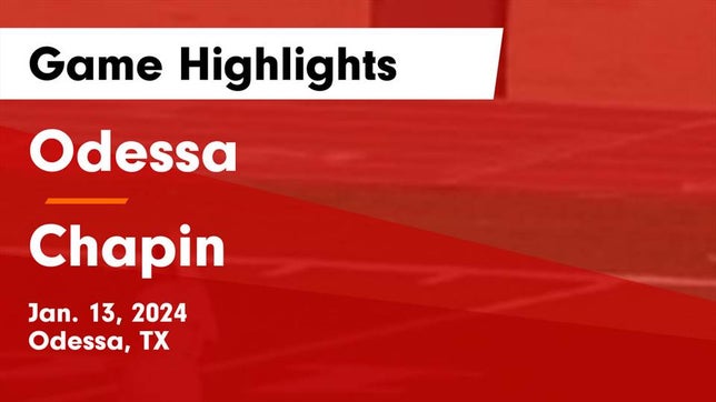 Watch this highlight video of the Odessa (TX) girls soccer team in its game Odessa  vs Chapin  Game Highlights - Jan. 13, 2024 on Jan 13, 2024