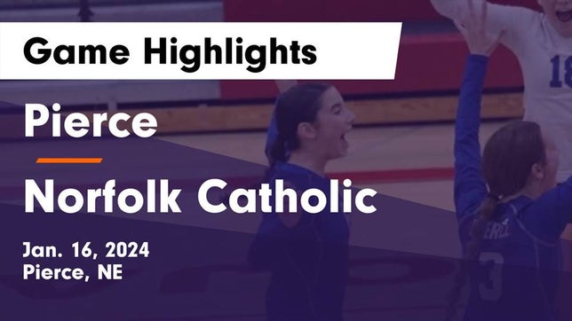 Watch this highlight video of the Pierce (NE) girls basketball team in its game Pierce  vs Norfolk Catholic  Game Highlights - Jan. 16, 2024 on Jan 16, 2024