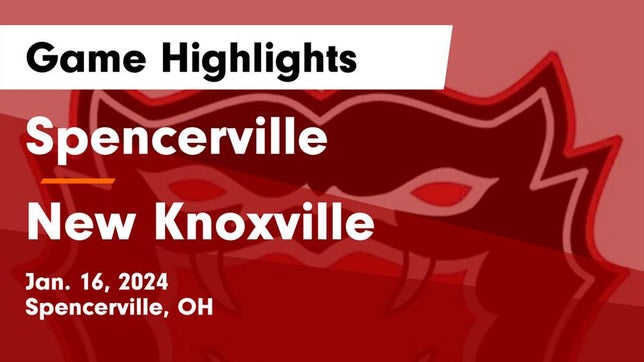 Watch this highlight video of the Spencerville (OH) girls basketball team in its game Spencerville  vs New Knoxville  Game Highlights - Jan. 16, 2024 on Jan 16, 2024