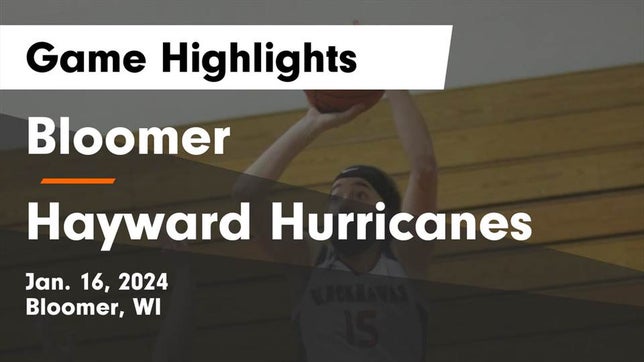 Watch this highlight video of the Bloomer (WI) girls basketball team in its game Bloomer  vs Hayward Hurricanes  Game Highlights - Jan. 16, 2024 on Jan 16, 2024