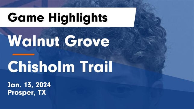 Watch this highlight video of the Walnut Grove (Prosper, TX) soccer team in its game Walnut Grove  vs Chisholm Trail  Game Highlights - Jan. 13, 2024 on Jan 13, 2024