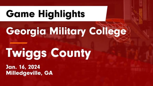 Watch this highlight video of the Georgia Military College (Milledgeville, GA) basketball team in its game Georgia Military College  vs Twiggs County  Game Highlights - Jan. 16, 2024 on Jan 16, 2024