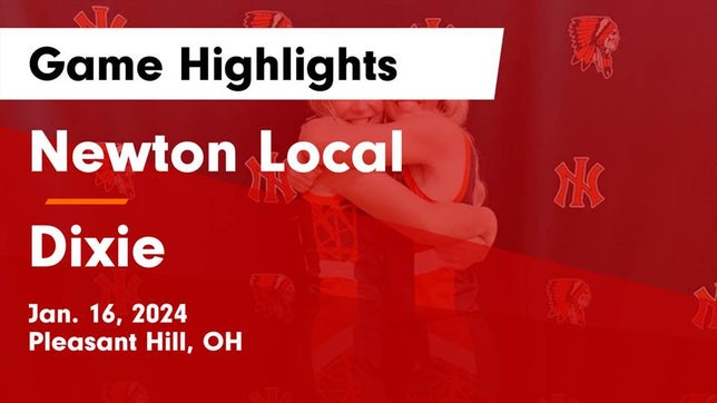 Watch this highlight video of the Newton Local (Pleasant Hill, OH) girls basketball team in its game Newton Local  vs Dixie  Game Highlights - Jan. 16, 2024 on Jan 16, 2024