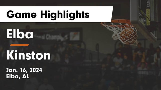 Watch this highlight video of the Elba (AL) basketball team in its game Elba  vs Kinston  Game Highlights - Jan. 16, 2024 on Jan 16, 2024