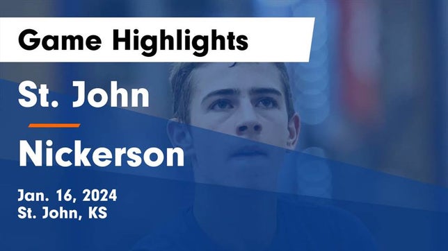 Watch this highlight video of the St. John (KS) basketball team in its game St. John  vs Nickerson  Game Highlights - Jan. 16, 2024 on Jan 16, 2024