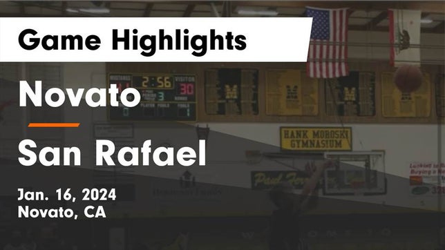 Watch this highlight video of the Novato (CA) basketball team in its game Novato  vs San Rafael  Game Highlights - Jan. 16, 2024 on Jan 16, 2024