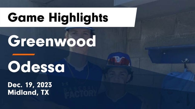 Watch this highlight video of the Greenwood (Midland, TX) basketball team in its game Greenwood   vs Odessa  Game Highlights - Dec. 19, 2023 on Dec 19, 2023