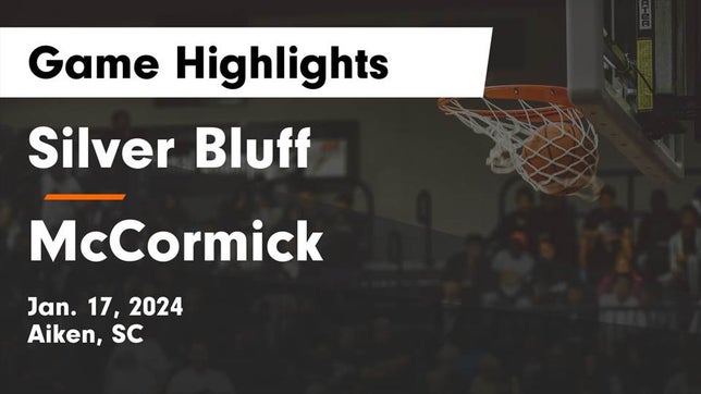 Watch this highlight video of the Silver Bluff (Aiken, SC) basketball team in its game Silver Bluff  vs McCormick  Game Highlights - Jan. 17, 2024 on Jan 17, 2024