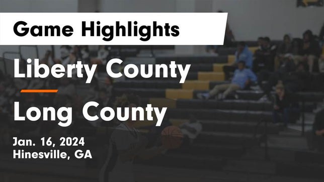 Watch this highlight video of the Liberty County (Hinesville, GA) girls basketball team in its game Liberty County  vs Long County  Game Highlights - Jan. 16, 2024 on Jan 16, 2024