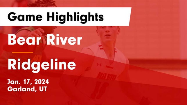 Watch this highlight video of the Bear River (Garland, UT) basketball team in its game Bear River  vs Ridgeline  Game Highlights - Jan. 17, 2024 on Jan 17, 2024