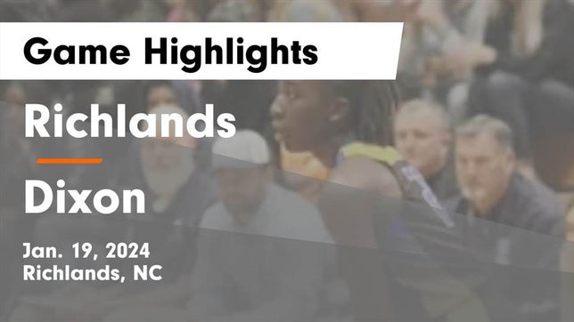 Watch this highlight video of the Richlands (NC) girls basketball team in its game Richlands  vs Dixon  Game Highlights - Jan. 19, 2024 on Jan 19, 2024