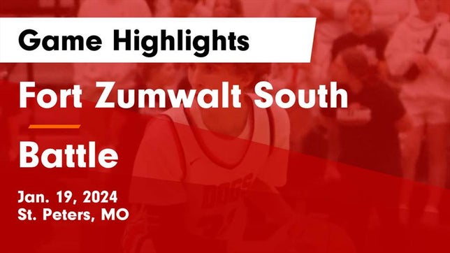 Watch this highlight video of the Fort Zumwalt South (St. Peters, MO) basketball team in its game Fort Zumwalt South  vs Battle  Game Highlights - Jan. 19, 2024 on Jan 19, 2024