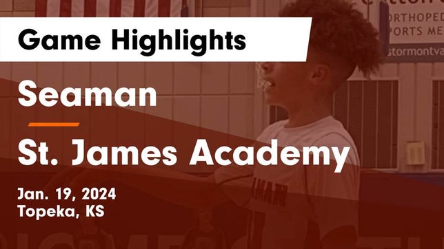 Watch this highlight video of the Seaman (Topeka, KS) basketball team in its game Seaman  vs St. James Academy  Game Highlights - Jan. 19, 2024 on Jan 19, 2024